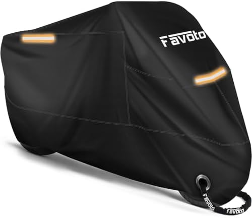 Favoto Funda para Moto Cubierta de la Motocicleta 210T Protectora...