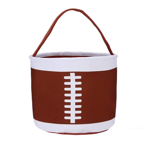 Image of XinblueCo Baseball Basket Easter Baskets for Canvas Easter Egg Hunt Baskets