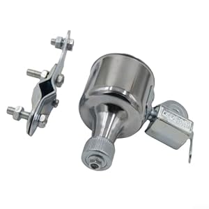Vintage Dynamo Generator AC 12V 6W Reibungslicht Kit Aluminiumlegierung Flasche Dynamo Ersatz für Straße für Fahrrad Modifikation Old School Cycling Hub (Silber)
