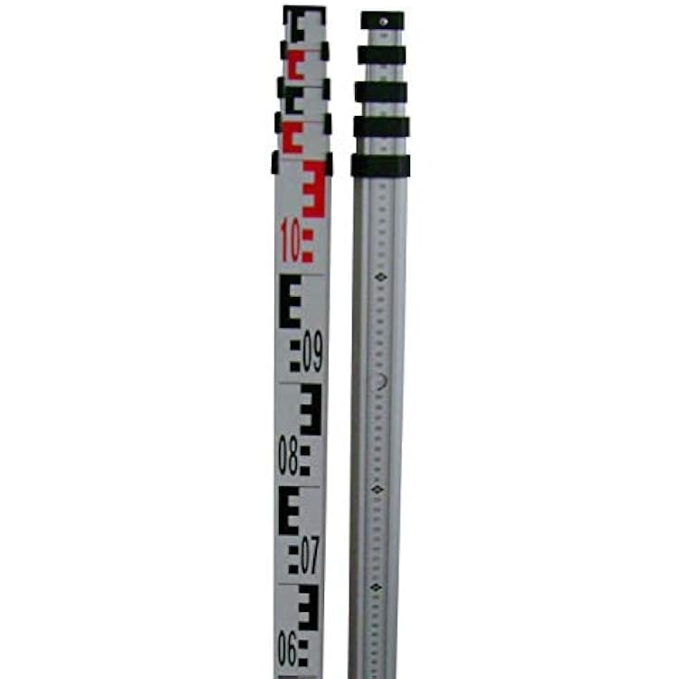 Johnson Level & Tool 40-6327 Metric Aluminum Grade Rod, 5m, 1 Grade Rod
