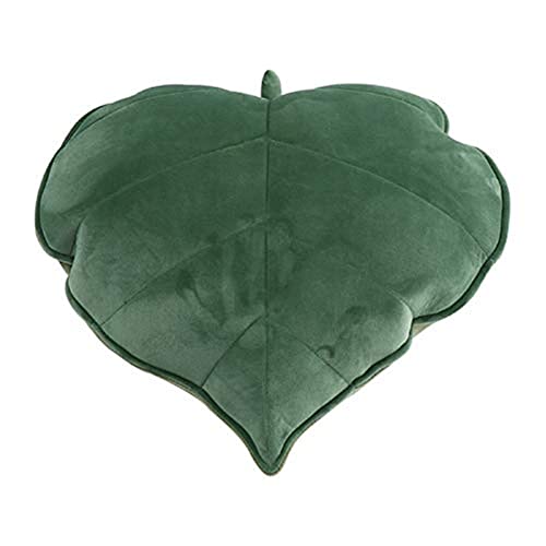 LANFIRE Leaf pillow Floor pillow cushion Lumbar cushion Decorative Throw Pillow Leaf bed sofa chair car seat cushion pillow (50cm, green)