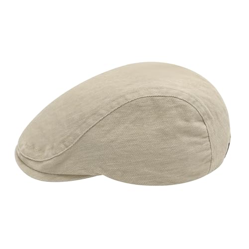 Image of ZLYC Men Cotton Flat Cap Summer Scally Ivy Gatsby Newsboy Beret Driver Cabbie Hunting Hat