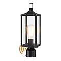 17 Inch Outdoor Lamp Post Light Dusk to Dawn Outside Lamp Posts Outdoor Lighting Exterior Gate Post Lights Photocell Pillar Lantern