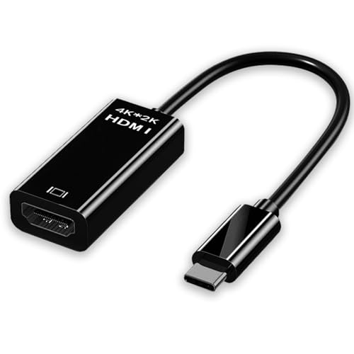 zoerbufan Adattatore da USB C a HDMI 4K 2K 1080P, USB Tipo C Maschio a HDMI Femmina, HD Uscita Audio Video per MacBok Pad Galaxy HDTV Monitores, Cavo 15 cm