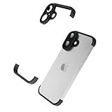 Losin Compatible with iPhone 17 Frameless Bumper Case with Camera Lens Protector Compatible with MagSafe Slim Lightweight Soft Shockproof Bumper Cover for Men and Women, Black