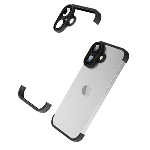 Losin Compatible with iPhone 16 Plus Case Borderless Design Camera Lens Protection Thin Lightweight Soft Silicone Frameless Case Shockproof Bumper Cover for iPhone 16 Plus 6.7 inch, Black by Losin - Used condition - US$5.39