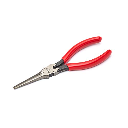 Crescent 6-1/2" Long Needle Nose Solid Joint Pliers - 7776Cvnn , Red #TOP13