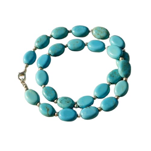 Collier turquoise naturelle cadeau idéal d'anniversaire fait main LKBEADS