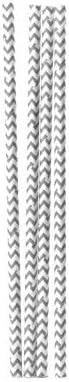 Kikkerland 144-Piece Paper Soy Based Ink Bamboo Paper Straw, Multi-Colour, CU75