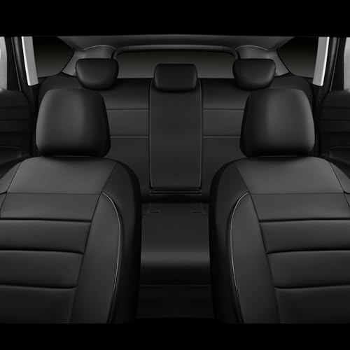 image for CAR PASS Leather Seat Covers Full Set Universal Water Resistant 3D Foa