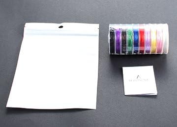 Miniatura 8 de Hilo de poliéster elástico de 0.039 pulg Beadnova cordón para joyería para hacer pulseras de perlas, rollo de 196 pies., PARTS-0018-07M01