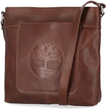 Timberland Large Leather Crossbody Purse Shoulder Bag, Cognac