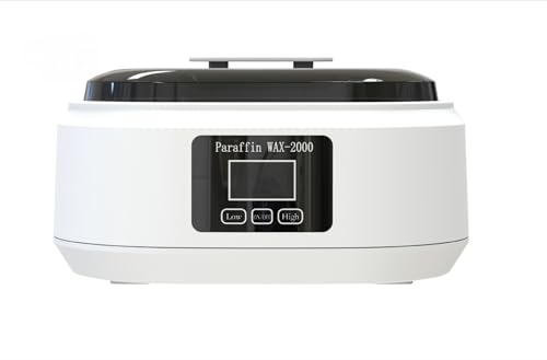 パラフィンワックスバス 手足用 200Wパラフィンワックスヒーター 2段階温度調節 3.4L容量 家庭用 美容室用 (110v,ホワイト)