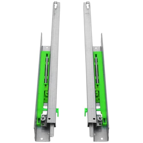 Glissières de tiroir inférieur en acier argenté à structure monobloc pour meuble - 2