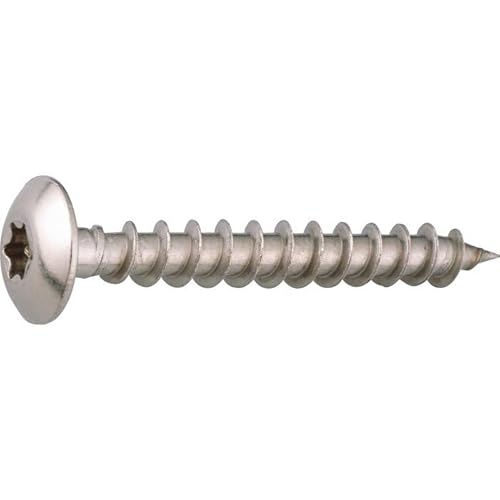 Vis penture - Viswood - Tête cylindrique bombée - TX - Inox A2-6 x 50 mm - Boîte de 50