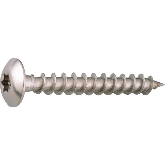 Vis penture Viswood cylindrique bombée TX Inox A2 7x60 mm pour fixation extérieure