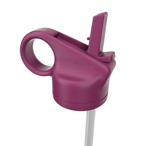 SHO Reusable Straw Lid for SHO Bottle - 260ml, 375ml, 500ml, 750ml & 1L - BPA Free (Very Berry, 500ml)