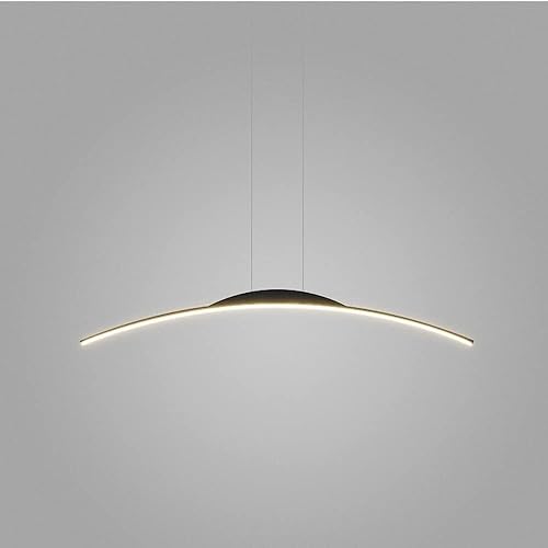 Miniatura 6 de BTSOAR Lámpara colgante de tira larga negra en forma de arco luces LED lineales modernas para colgar lámparas de suspensión para comedor cocina isla