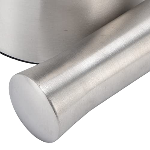 Stainless Steel Mortar And Pestle, Dual Structure Spices Grinder Pill Crusher With Lid For Salt Medicine Grinder Herb Bowl With Non Slip Base #TOP6