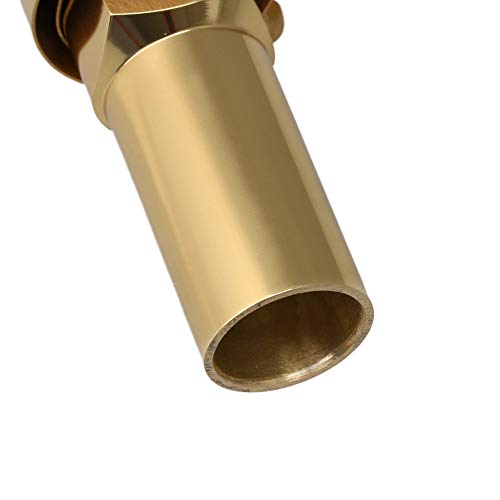 Yibuy M7190709178 Brass Baritone Sax Mouthpiece With Ligature & Cap #6 Golden thumb #4