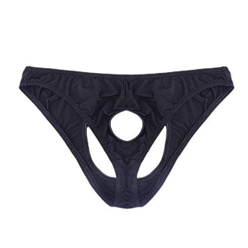 Mens Ice Silk Open Front Back Bikini Briefs Panties Underwear2