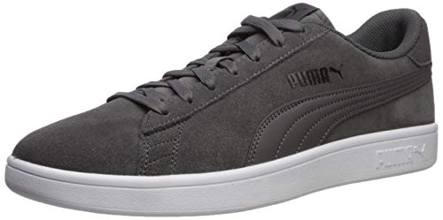 PUMA Men's Smash V2 Sneaker, Castlerock Black White, 11 M US