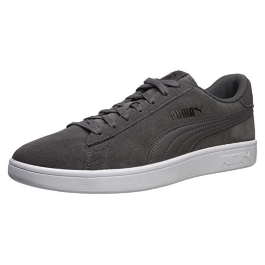 PUMA Tênis masculino Smash V2, Castlerock-puma Black-puma White, 10.5