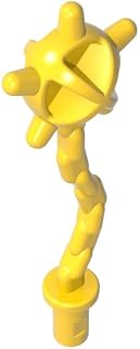 Gobricks GDS-2223 Props Man Meteor Hammer Spike Mace, Yellow, 50 pcs | Compatible with LEGO bricks. MOC brick replacement parts, consistent color matching, precision manufacturing.