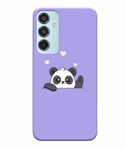Image of Printed Hard Back Case Cover & Compatible for Samsung Galaxy M35 5G | Samsung M35 5G | Cute Panda Art (Multicolor) - D1182