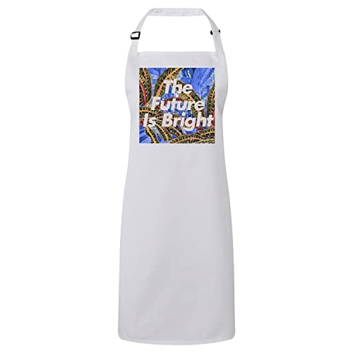 Tablier cuisine blanc fleurs et humour vintage pour animer vos repas de famille