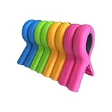 8 Pcs Small Beach Towel Clips for Beach Chairs, Towel Holder for Beach Chair Pool Chair on Cruise, Jumbo Size Heavy Duty Clothes Pins, Beach Chair Clips to Beach Accessories Must Haves, 4 Colors