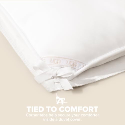 UGG Danielle King Comforter, Cooling Duvet Insert, 1 ct, White | Down-Alternative Fill, Corner Loop Tabs, Hypoallergenic, OEKO-TEX Compliant, Machine Washable, All-Season, Soft & Breathable - image 7