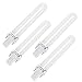 VOSAREA 4 Pcs Sèche-Ongles Lampe Ampoules Tube De Remplacement 9W 365nm Ampoule UV Ampoule pour Nail Art Gel Séchage Séchage Lumière Manucure Outil pour DIY Lampe Lumière