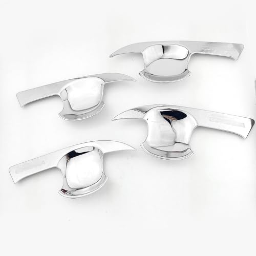 Dakitita Chrome Door Handle Cover Trim and Door Bowl Cap for Toyota Corolla 2019-2025 Accessories Exterior Decor (2 Smart Enter Holes)