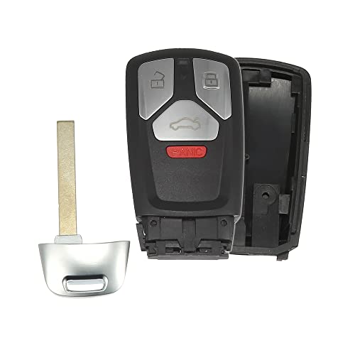 Coque de clé intelligente Audi A4 A5 Q7 4 boutons remplacement télécommande auto