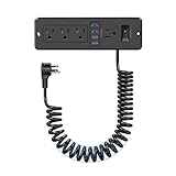 Furniture Drawer Outlet Kit, 65W USB C Recessed Power Strip with 4 Outlets & 4 USB Ports,Hidden Charging Station for Home Office 6 FT