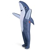 JOYGLEN Inflatable Costume Shark Game Cloth Adult Funny Blow up Suit Halloween Men's Costume Cosplay