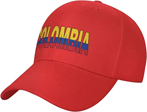 LOUJIN Kolumbianische Flagge Kolumbien Baseball Cap Männer Frauen - Klassische Papa Hut Einstellbare Einfarbig Hut, Fotofarbe, One size