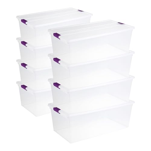 Sterilite 8-pack 110 qt ClearView latch box