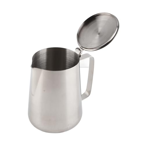 Milk Frothing Pitcher,Stainless Steel Coffee Milk Frothing Cup Milkshake Blending Cup Cocktail Blender Cup for Latte Coffee Art(600ml)