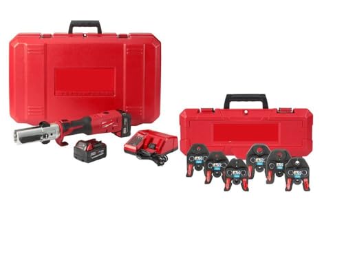 For Milwaukee.a M18 FORCE LOGIC Long Throw Press Tool Kit with 1/4 Inch - 7/8 Inch Streamline ACR Press Jaw Kit Bundle