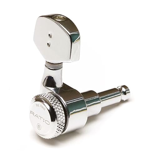 GraphTech Ratio Electric Locking 3+3 Contemporary 2 Pin Chrome, Silver