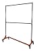 Only Hangers Commercial Grade Double Bar Rolling Z Rack with Nesting Orange Base