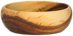 Wooden Salad Bowl / Fruit Bowl / Decorative Wooden Bowl made of Acacia Wood - 15 cm, tobacco, Rund