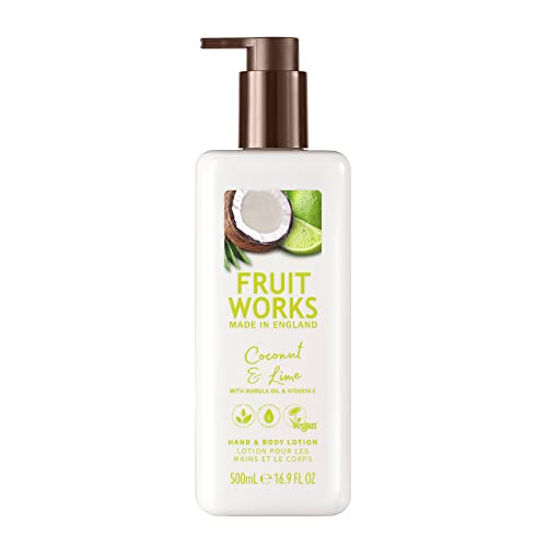 Fruit Works Coconut & Lime Cruelty Free & Vegan Hand & Body Lotion With Natural Extracts 1x 500ml Cover