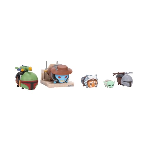 Disney Tsum Tsum Star Wars New Republic Deluxe Theme Set, Figures Stand 7 cm Tall & Stackable, Includes Cad Bane, Boba Fett - Image 3