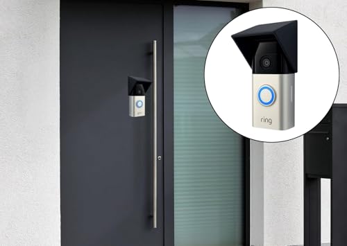 Videodeurbel Regen- en Zonnekap – Compatibel met Ring Battery Doorbell 3, 3 Plus, 4, en Battery Plus (Alleen 62 mm Breedte) – 55 mm Verlengde Weerbestendige Anti-Verblinding Beschermbehuizing – Plat - Afbeelding 3