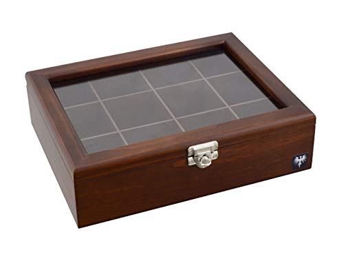 Porta-Chá Total Luxo Madeira Maciça 12 Divisórias