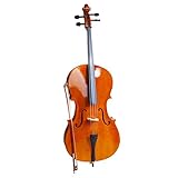 Vier Viertel des großen Holzcellos, mit einem Bogen aus Baum und weißem Pferdeschwanz.