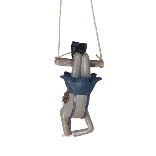 Statue d'elfe suspendue en résine anti-UV pour embellir un jardin triste